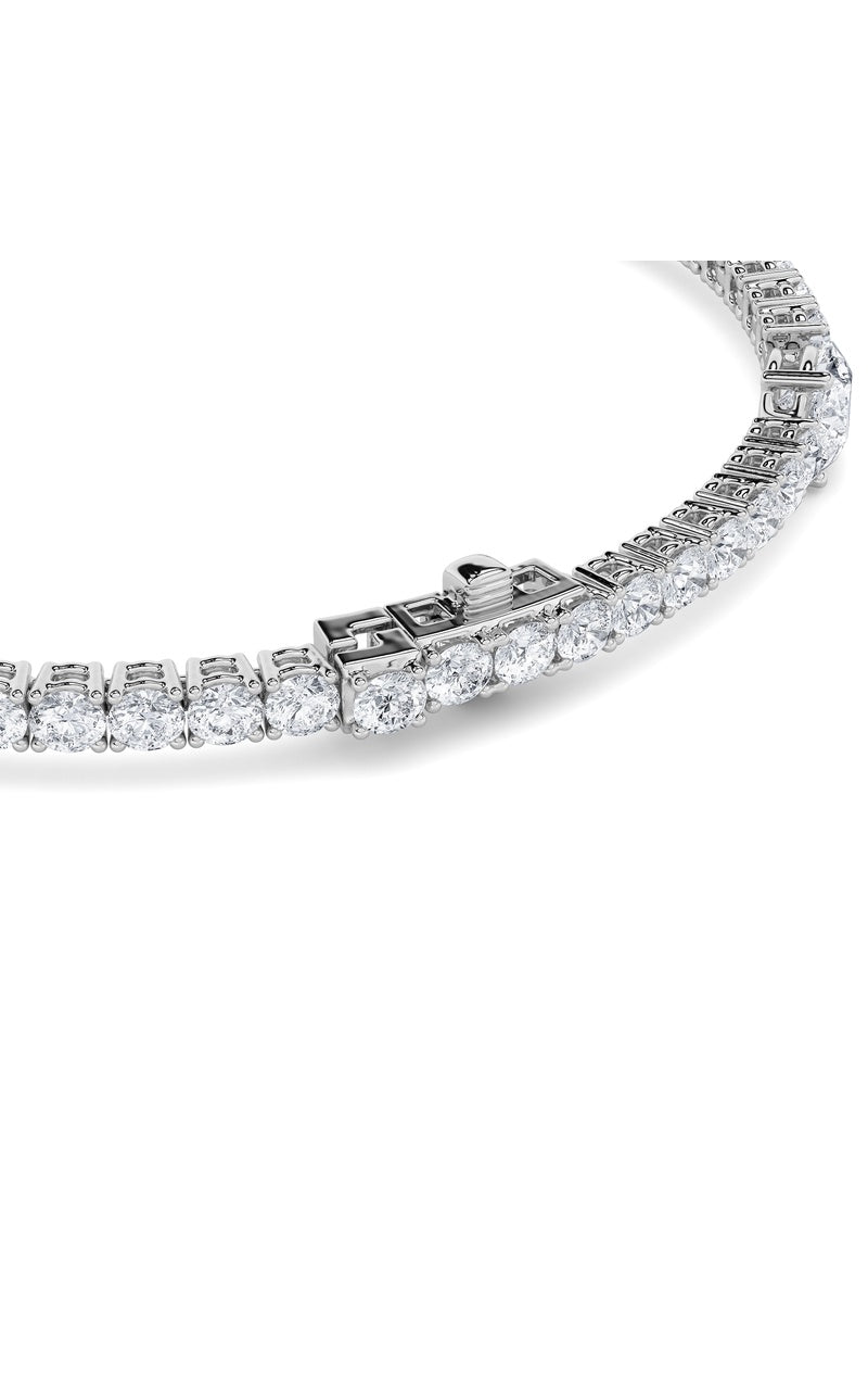 6Cttw Pear Shaped Lab Grown Diamond (F/VS) East West Station Bracelet in 14K Gold