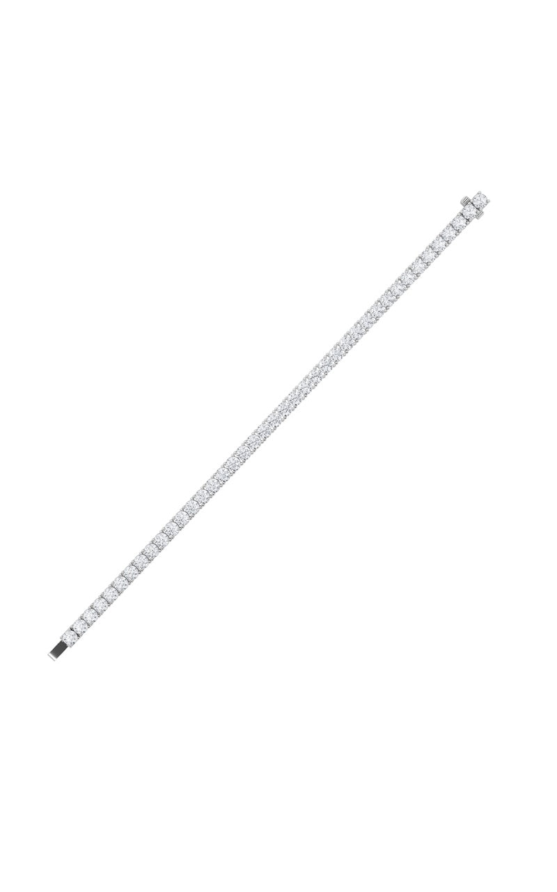 12Cttw Round Shaped Lab Grown Diamond Tennis Bracelet in 14K Gold (F/VS)