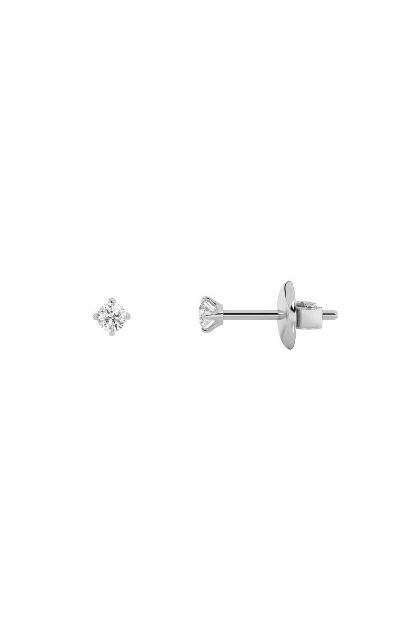 0.25Cttw Round Shaped Lab Grown Diamond (F/VS) Stud Earrings in 14K Gold