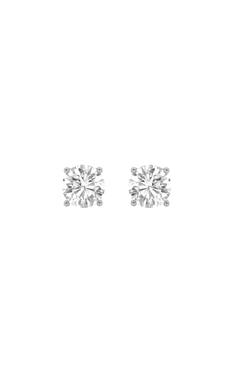 0.25Cttw Round Shaped Lab Grown Diamond (F/VS) Stud Earrings in 14K Gold