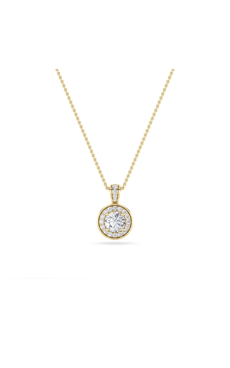 1.3Cttw Oval Shaped Lab Grown Diamond (F/VS)  Pendant in 14K Gold
