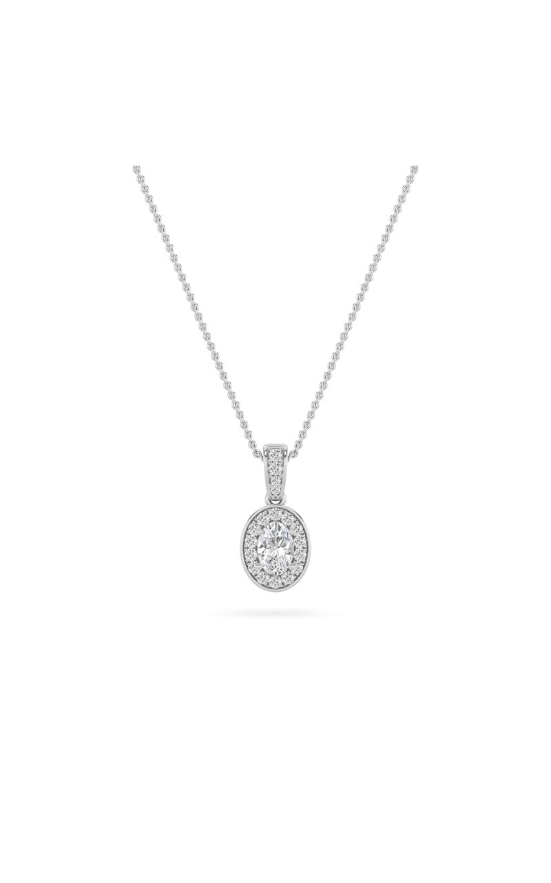 1.3Cttw Oval Shaped Lab Grown Diamond (F/VS)  Pendant in 14K Gold