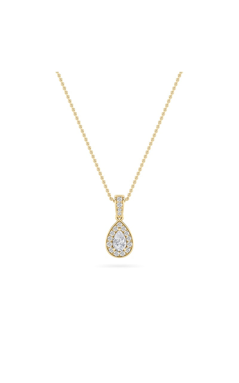 1.3Cttw Oval Shaped Lab Grown Diamond (F/VS)  Pendant in 14K Gold