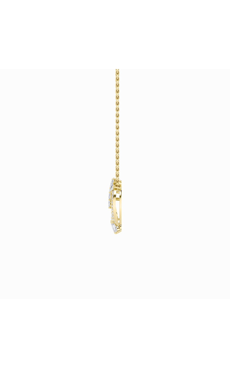 2.5Cttw Marquise Shaped Lab Grown Diamond (F/VS) Heart Shaped Pendant in 14K Gold