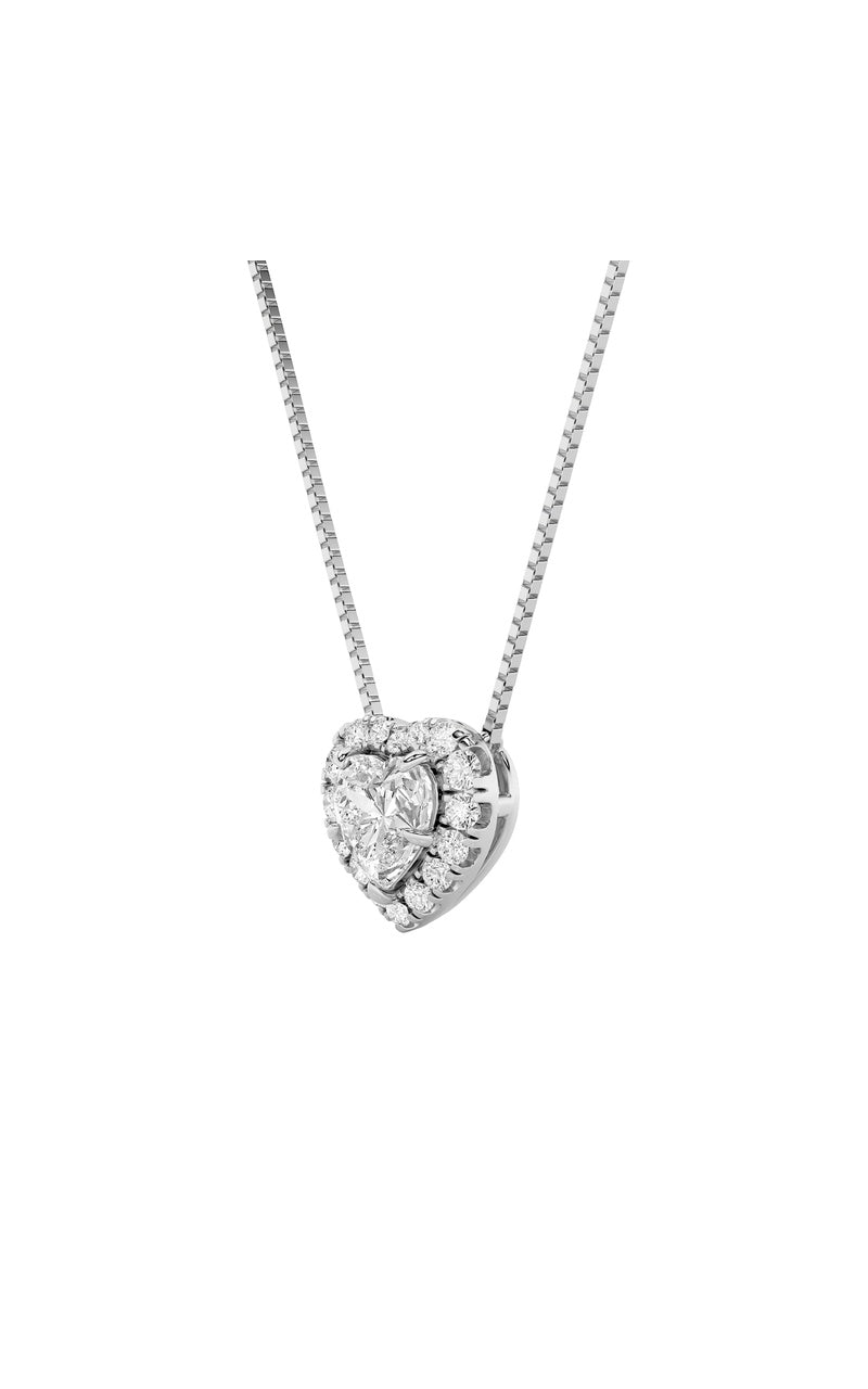 1.25Cttw Heart Shaped Lab Grown Diamond (F/VS) Heart Shaped Pendant in 14K Gold