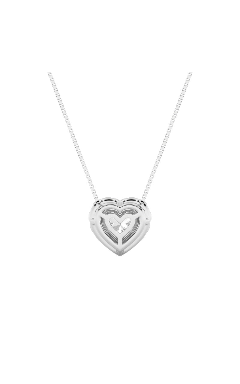 1.25Cttw Heart Shaped Lab Grown Diamond (F/VS) Heart Shaped Pendant in 14K Gold