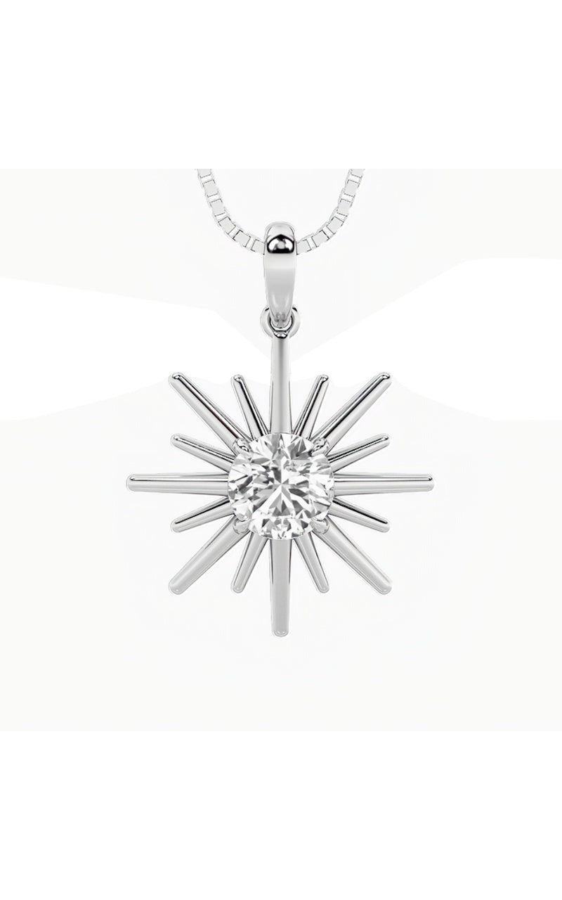 1.5Cttw Round Shaped Lab Grown Diamond (F/VS) Astralis Pendant in 14K Gold