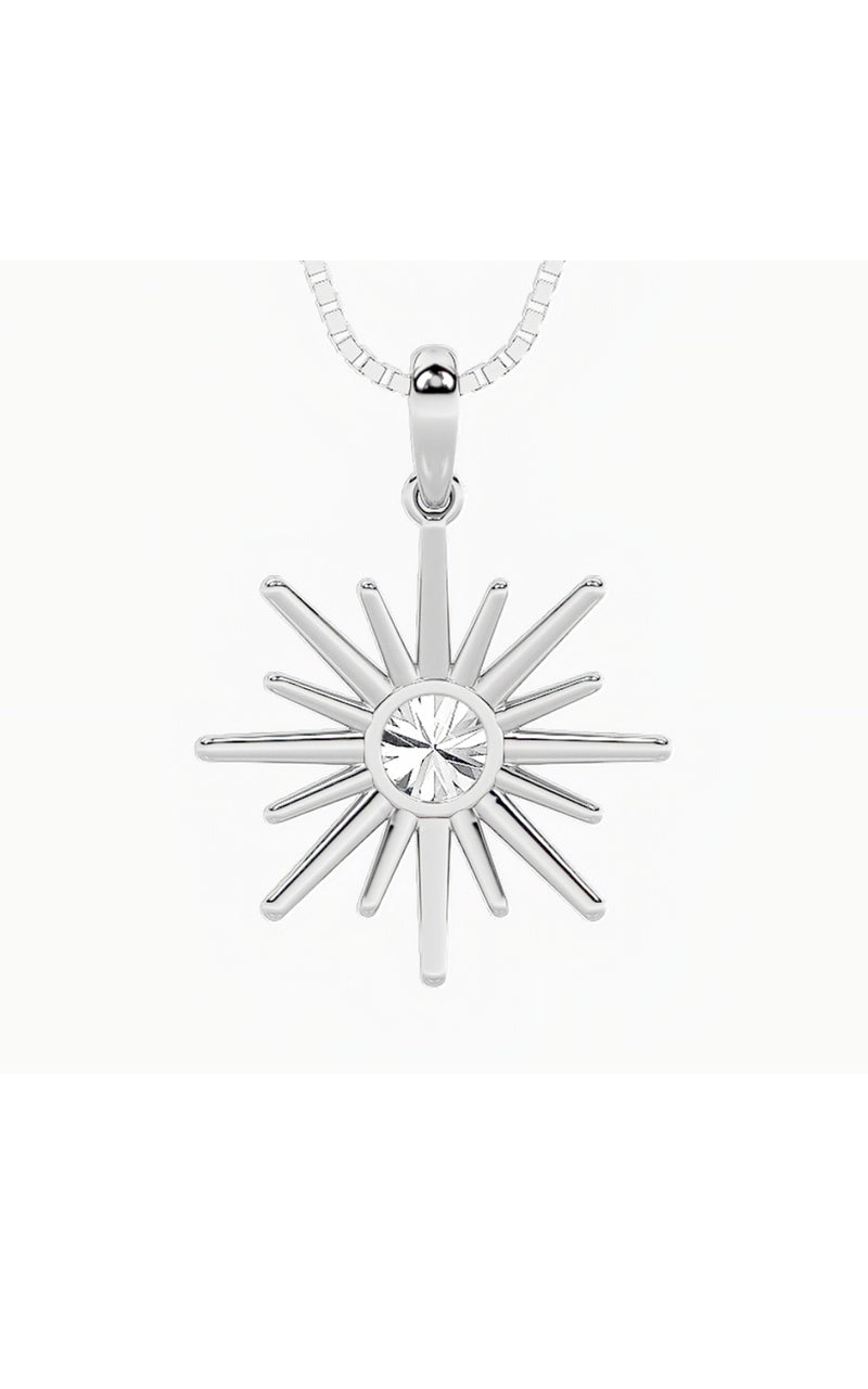 1.5Cttw Round Shaped Lab Grown Diamond (F/VS) Astralis Pendant in 14K Gold