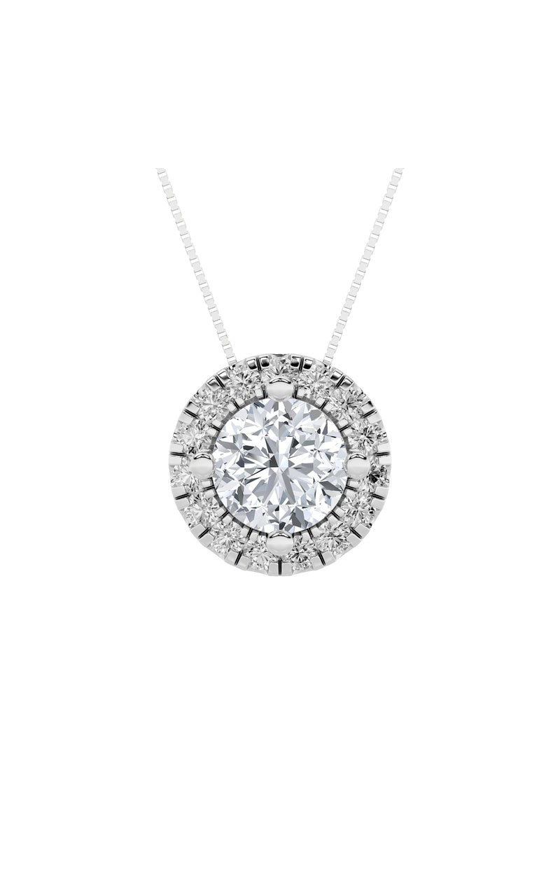 1.25Cttw Round Shaped Lab Grown Diamond (F/VS)  Pendant in 14K Gold