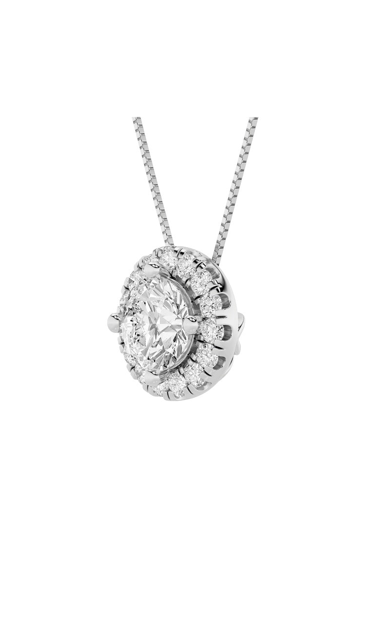 1.25Cttw Round Shaped Lab Grown Diamond (F/VS)  Pendant in 14K Gold