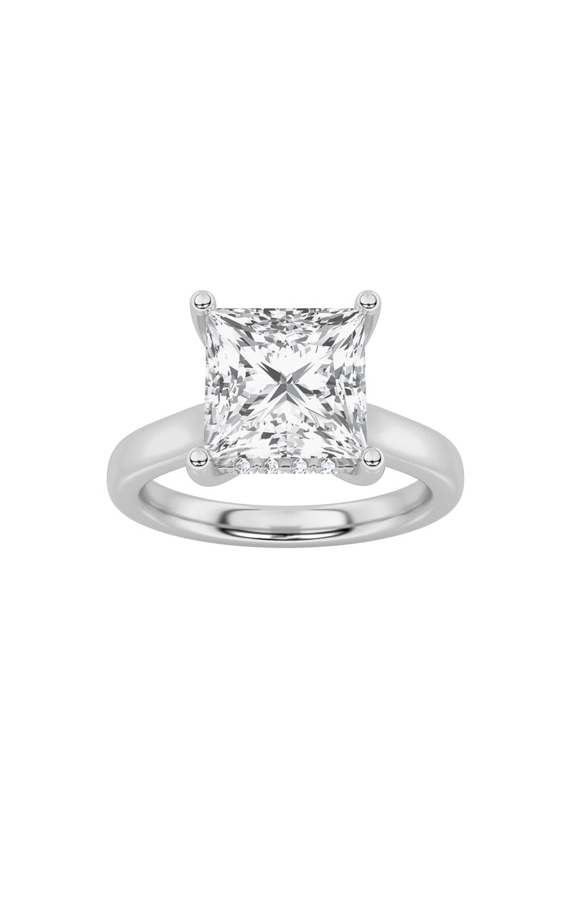 2Cttw Elongated Cushion Shaped Lab Grown Diamond (F/VS) Classic Cathedral Shank Engagement Ring in 14K Gold