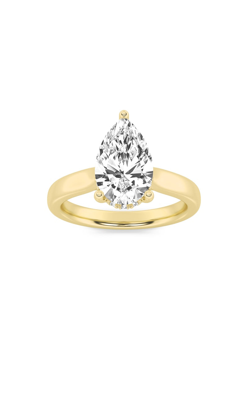 2Cttw Elongated Cushion Shaped Lab Grown Diamond (F/VS) Classic Cathedral Shank Engagement Ring in 14K Gold