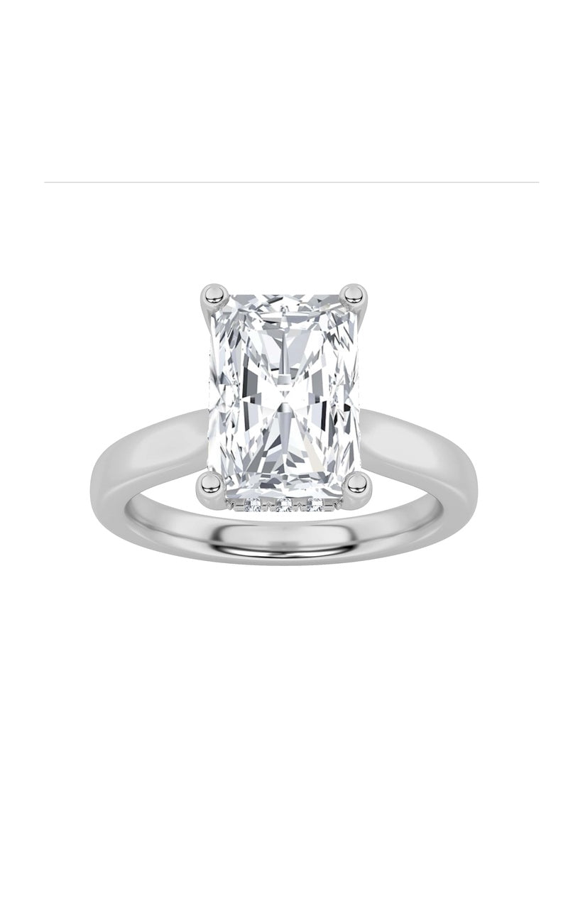 2Cttw Elongated Cushion Shaped Lab Grown Diamond (F/VS) Classic Cathedral Shank Engagement Ring in 14K Gold