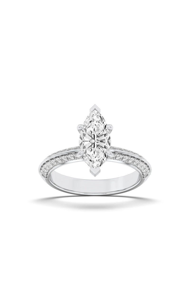 2.5Cttw Marquise Shaped Lab Grown Diamond (F/VS)  RING in 14K Gold