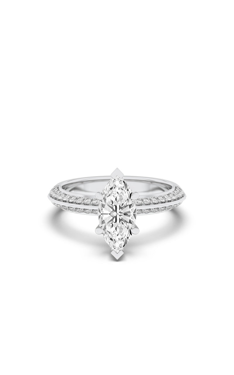 2.5Cttw Marquise Shaped Lab Grown Diamond (F/VS)  RING in 14K Gold