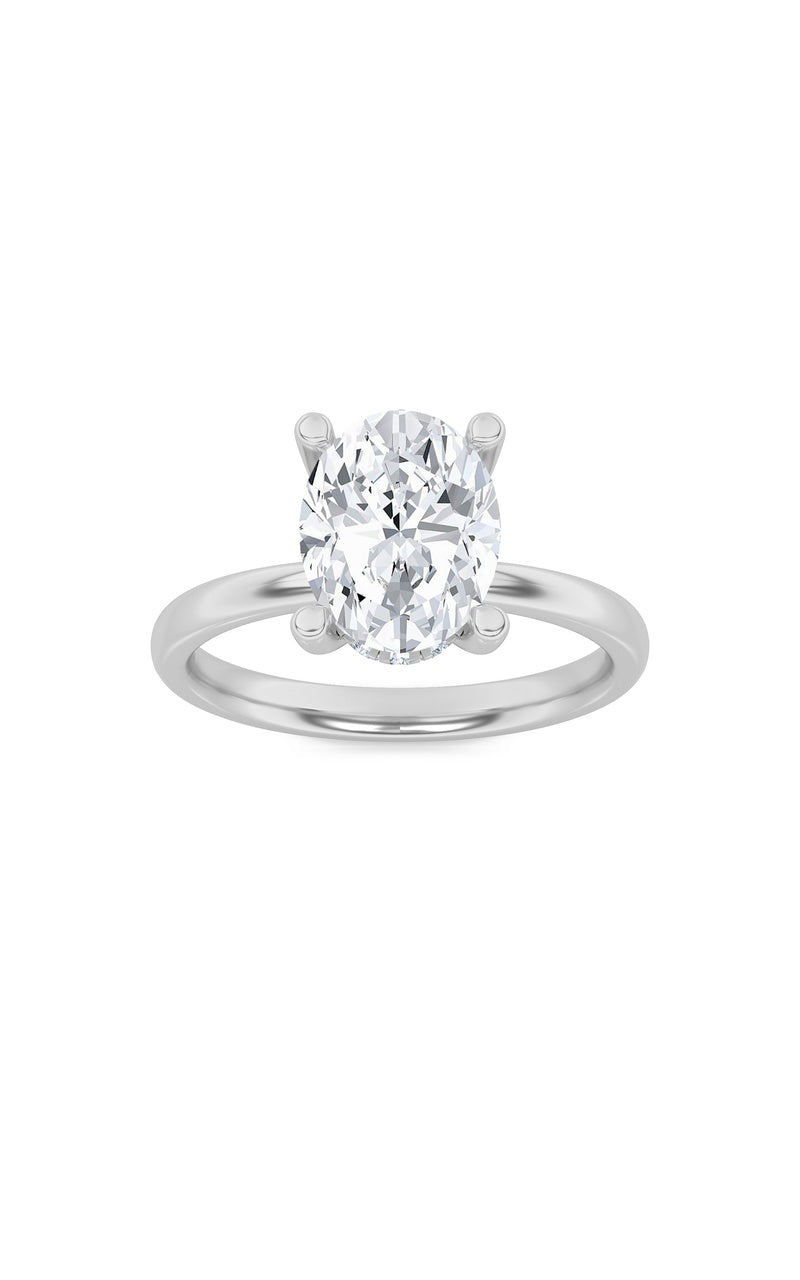 2.5Cttw Elongated Cushion Shaped Lab Grown Diamond (F/VS) Hidden Halo Petite Shank  Ring in 14K Gold