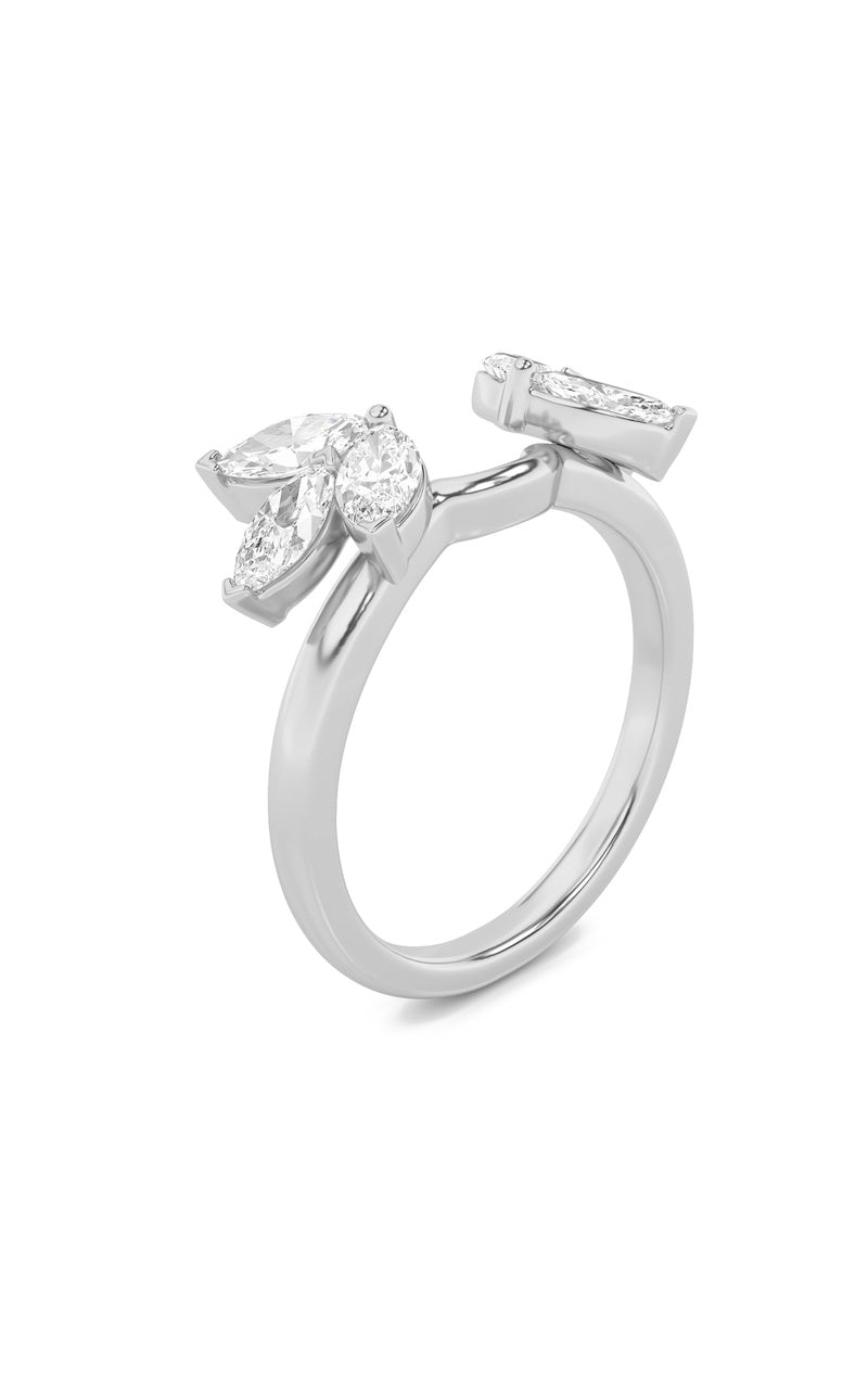 1Cttw Marquise Shaped Lab Grown Diamond (F/VS) Wrap  Ring in 14K Gold