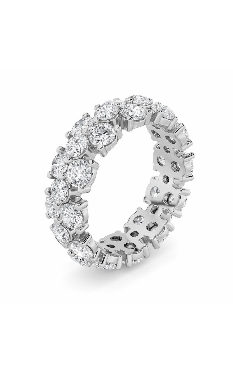 5Cttw Round Shaped Lab Grown Diamond (F/VS) Eternity Band Ring in 14K Gold
