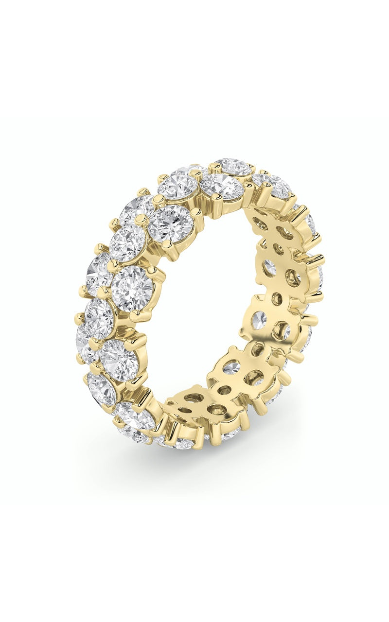 5Cttw Round Shaped Lab Grown Diamond (F/VS) Eternity Band Ring in 14K Gold