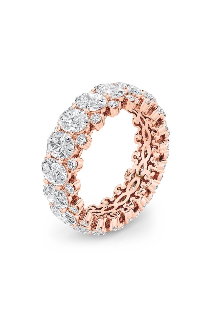 6.75Cttw Oval Shaped Lab Grown Diamond (F/VS) Eternity Band Ring in 14K Gold