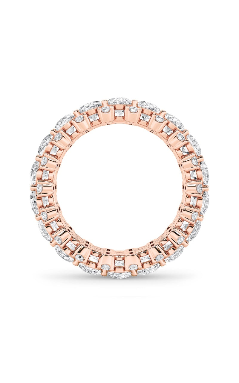 6.75Cttw Oval Shaped Lab Grown Diamond (F/VS) Eternity Band Ring in 14K Gold