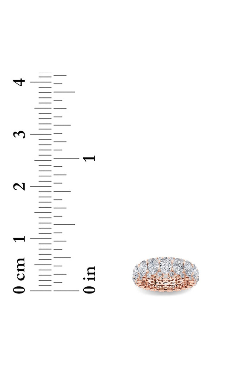 6.75Cttw Oval Shaped Lab Grown Diamond (F/VS) Eternity Band Ring in 14K Gold