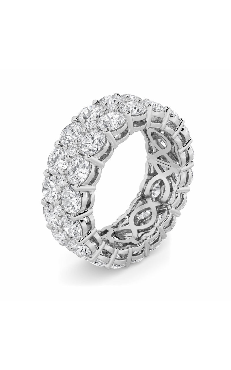 8Cttw Round Shaped Lab Grown Diamond (F/VS) Eternity Band Ring in 14K Gold