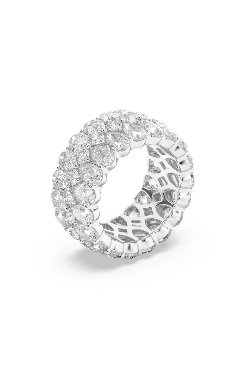 9Cttw Pear Shaped Lab Grown Diamond (F/VS) Eternity Band Ring in 14K Gold