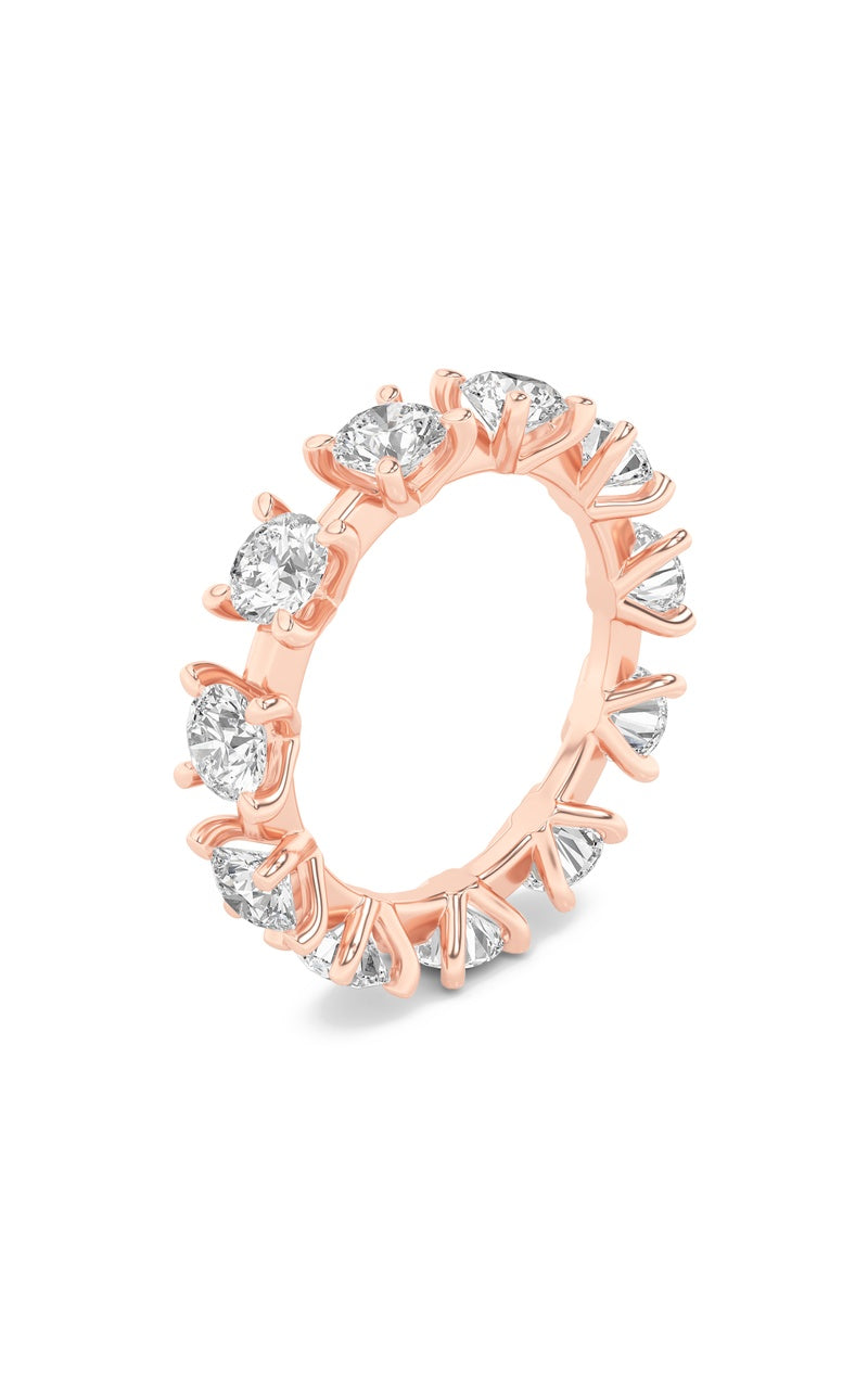3Cttw Round Shaped Lab Grown Diamond (F/VS) Eternity Band Ring in 14K Gold