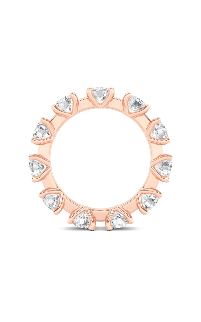 3Cttw Round Shaped Lab Grown Diamond (F/VS) Eternity Band Ring in 14K Gold