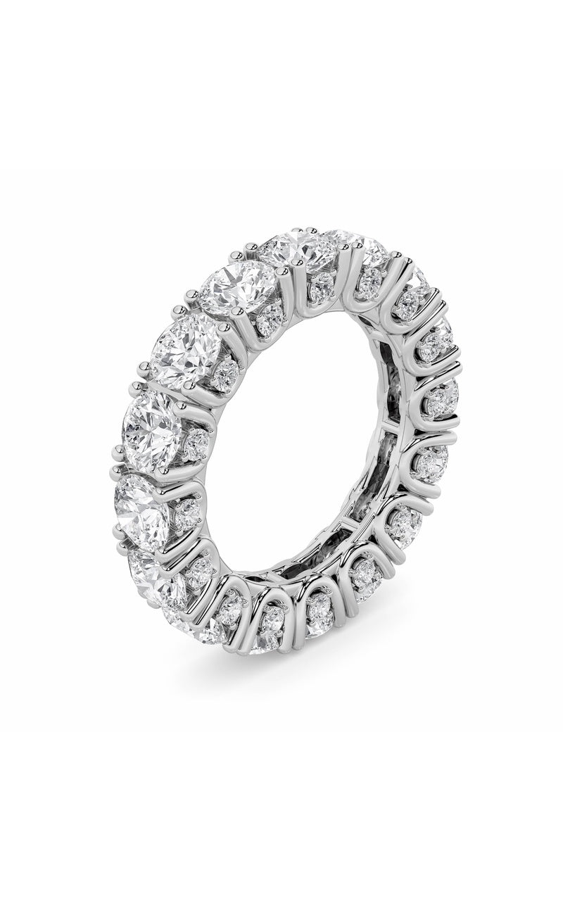 7Cttw Round Shaped Lab Grown Diamond (F/VS) Eternity Band Ring in 14K Gold
