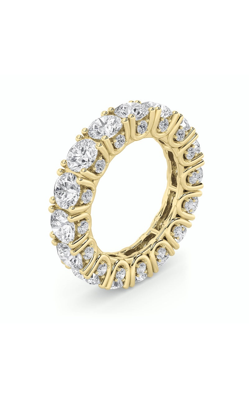 7Cttw Round Shaped Lab Grown Diamond (F/VS) Eternity Band Ring in 14K Gold