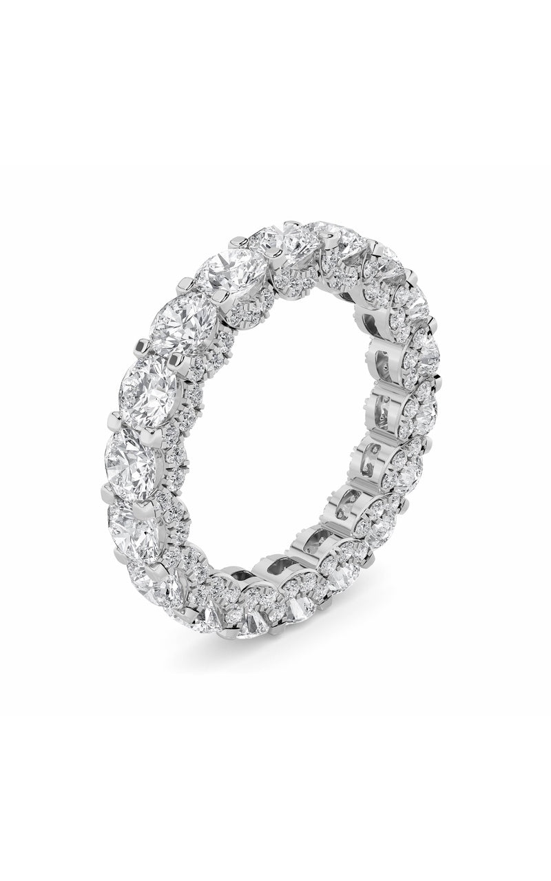5Cttw Round Shaped Lab Grown Diamond (F/VS) Eternity Band Ring in 14K Gold
