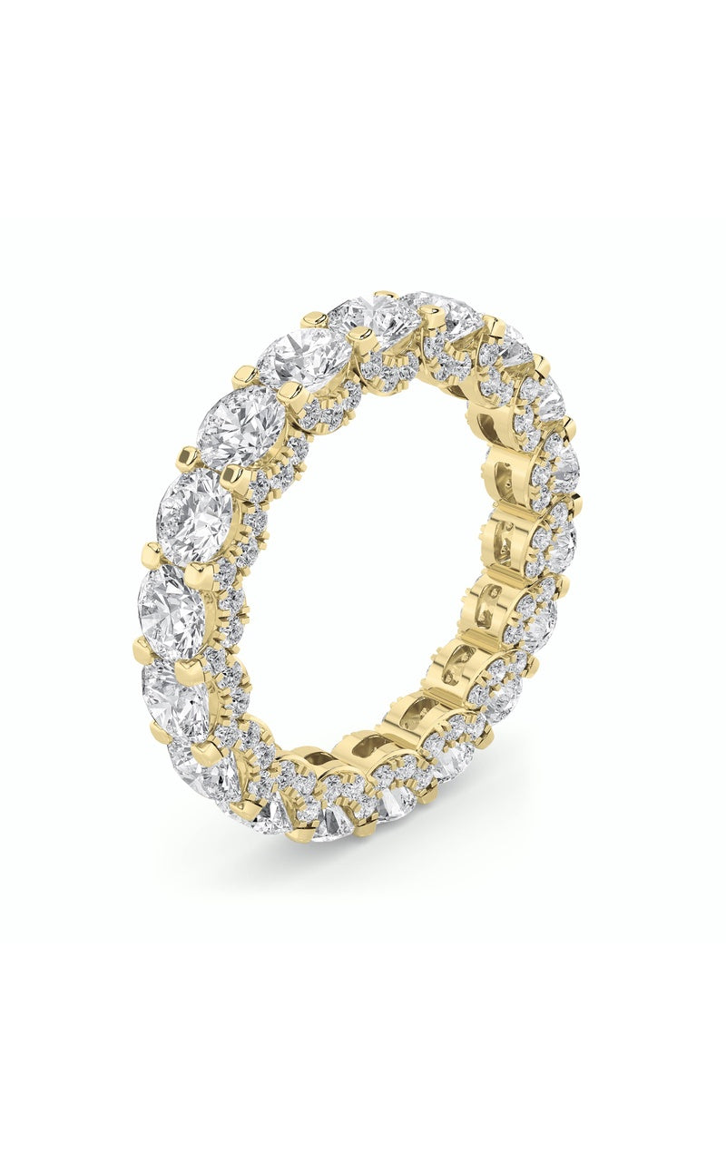 5Cttw Round Shaped Lab Grown Diamond (F/VS) Eternity Band Ring in 14K Gold