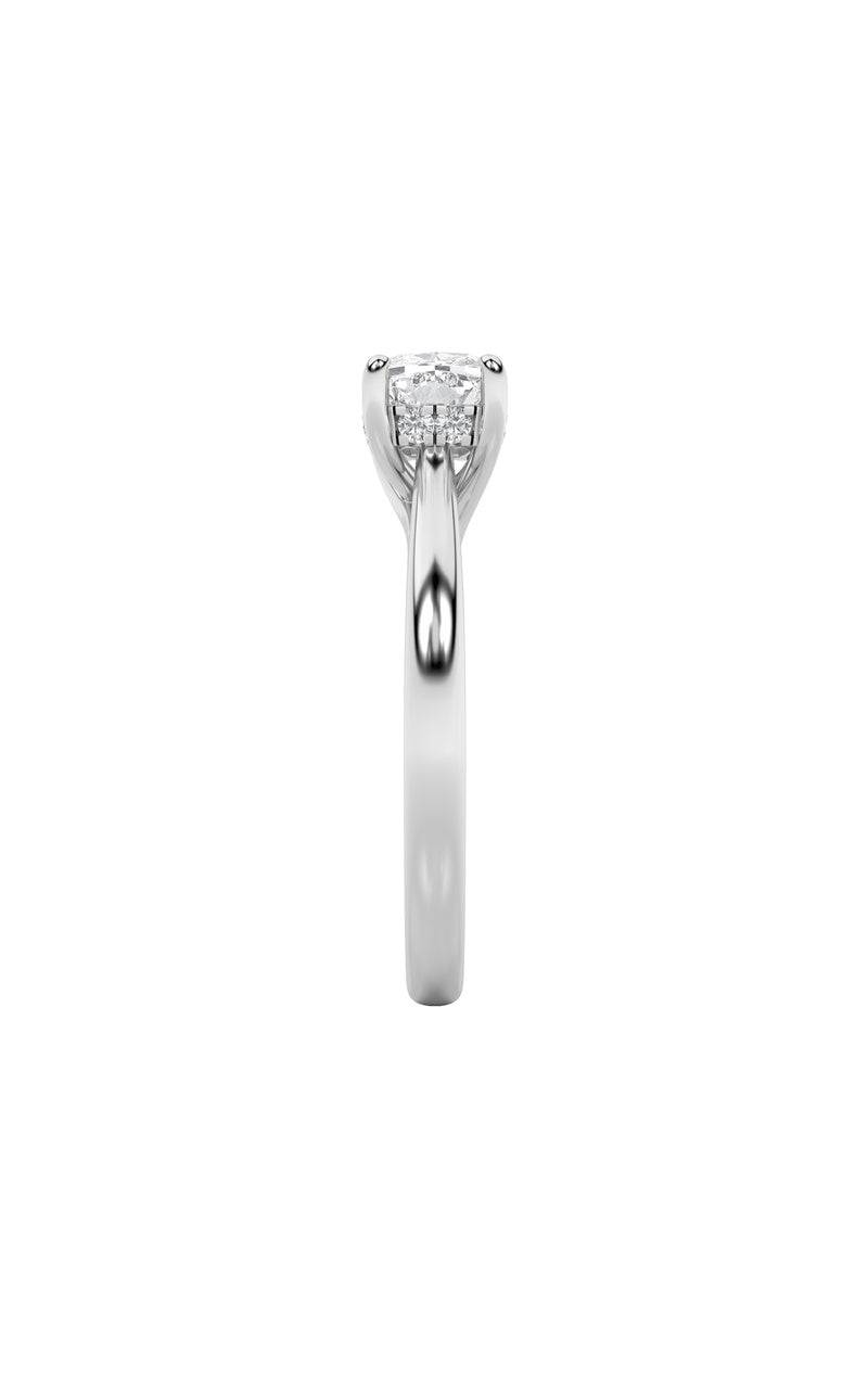 1.5Cttw Elongated Cushion Shaped Lab Grown Diamond (F/VS) East West Solitaire Ring in 14K Gold