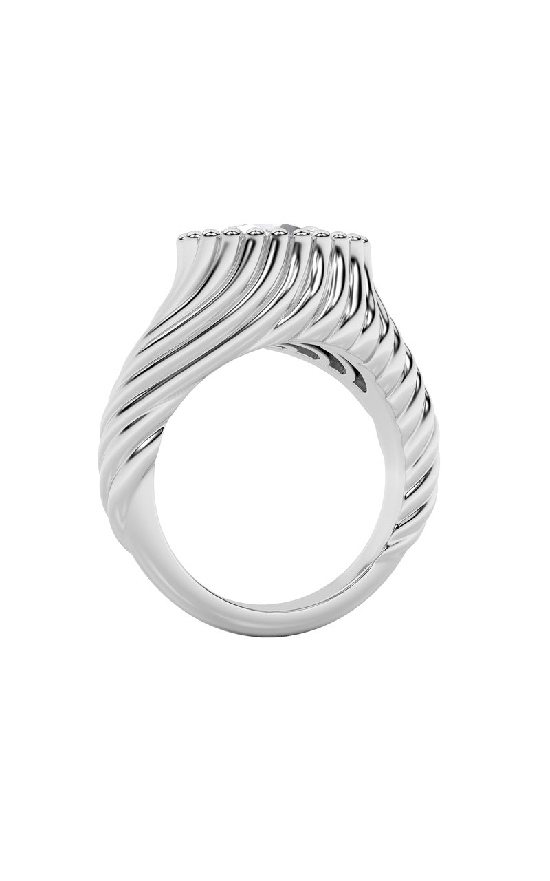 2Cttw Oval Shaped Lab Grown Diamond (F/VS) Fashiom Ring in 14K Gold