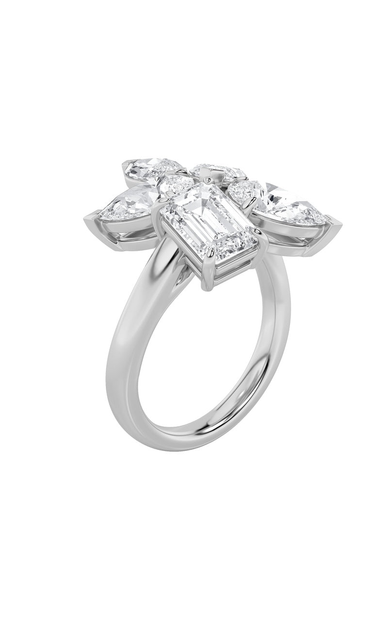 4.5Cttw Radiant Shaped Lab Grown Diamond (F/VS) Fashion Ring in 14K Gold