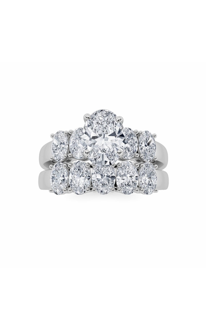 2.5Cttw Radiant Shaped Lab Grown Diamond (F/VS) Bridal Set with Matching Band and  Ring in 14K Gold