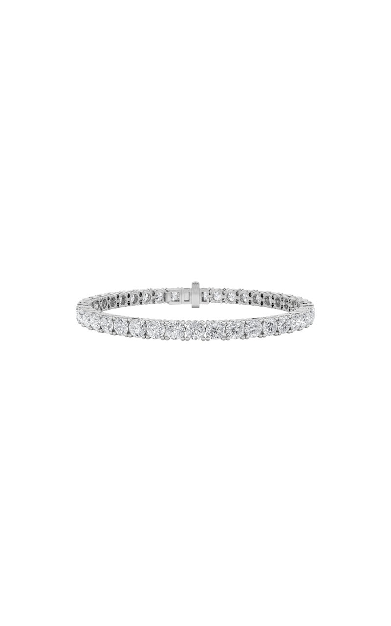 10Cttw Round Shaped Lab Grown Diamond Tennis Bracelet in 14K Gold (F/VS)