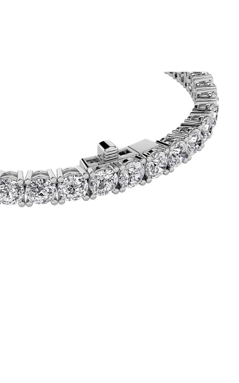 10Cttw Round Shaped Lab Grown Diamond Tennis Bracelet in 14K Gold (F/VS)