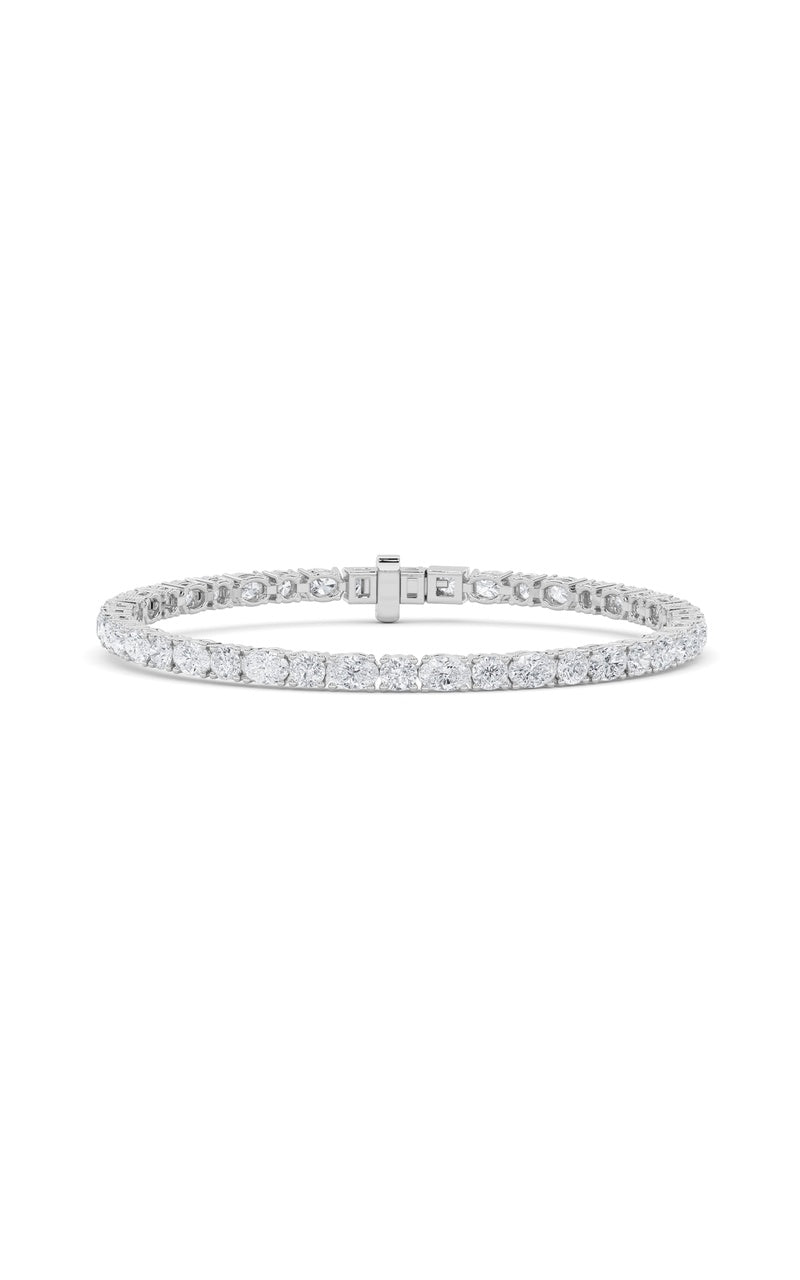 6.75Cttw Oval Shaped Lab Grown Diamond (F/VS)  Bracelet in 14K Gold