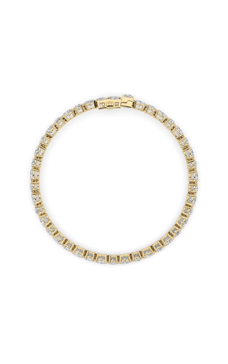 6.75Cttw Oval Shaped Lab Grown Diamond (F/VS)  Bracelet in 14K Gold