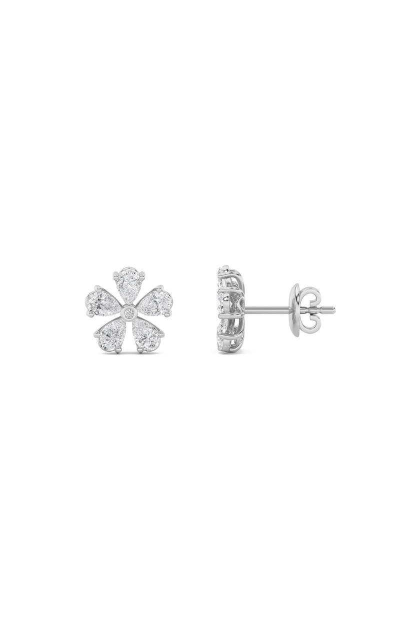 2.5Cttw Pear Shaped Lab Grown Diamond (F/VS) Fashion Earrings in 14K Gold