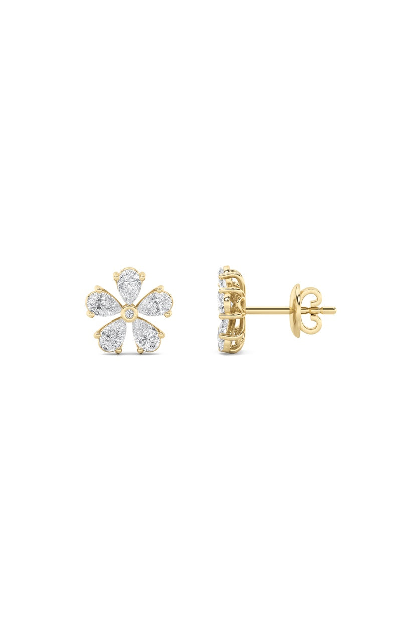 1.5Cttw Pear Shaped Lab Grown Diamond (F/VS)  Earrings in 14K Gold