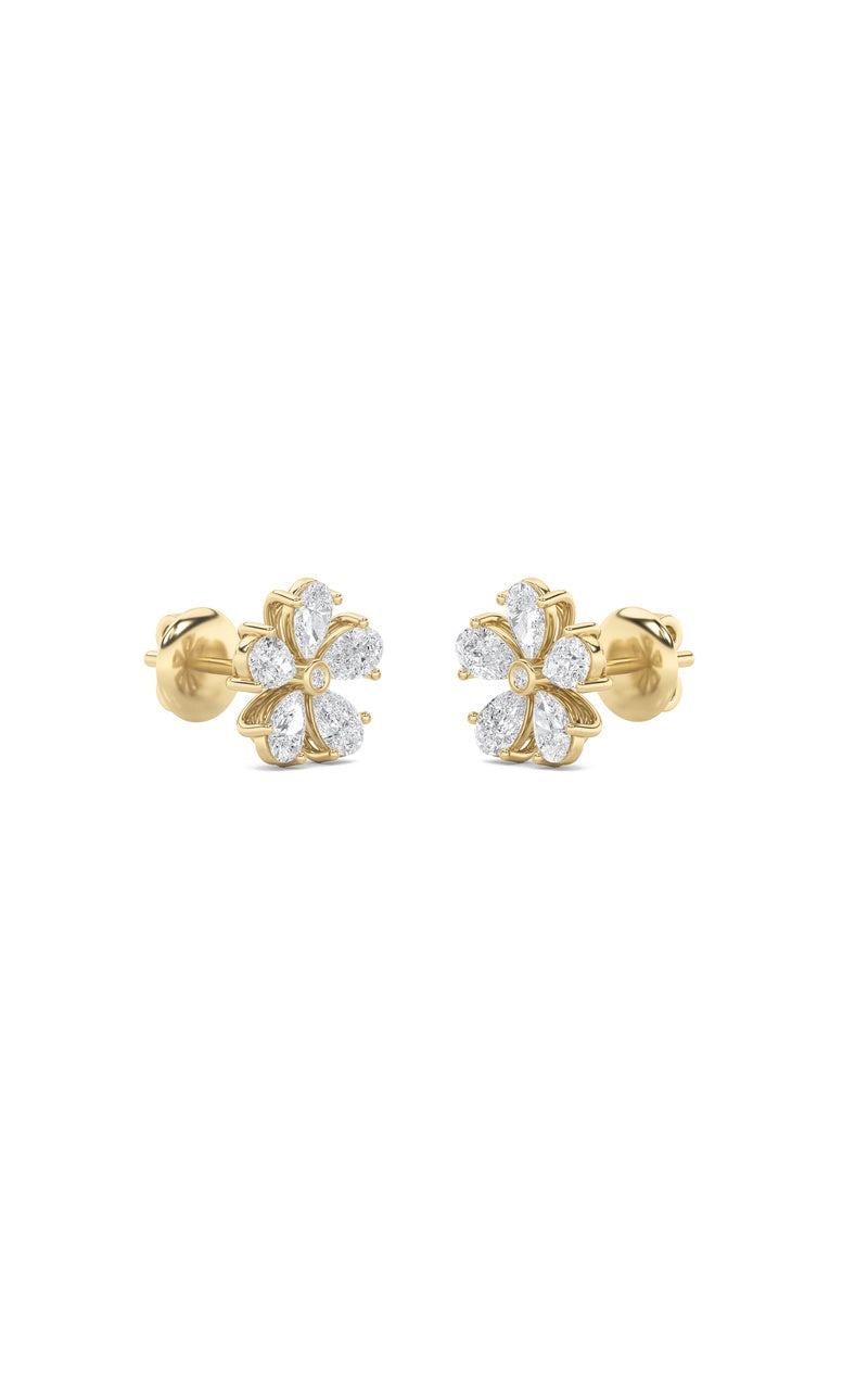 1.5Cttw Pear Shaped Lab Grown Diamond (F/VS)  Earrings in 14K Gold