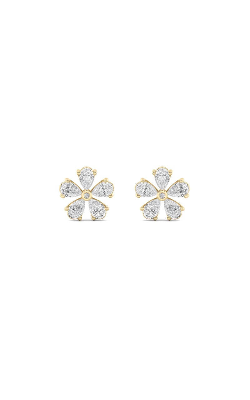 1.5Cttw Pear Shaped Lab Grown Diamond (F/VS)  Earrings in 14K Gold