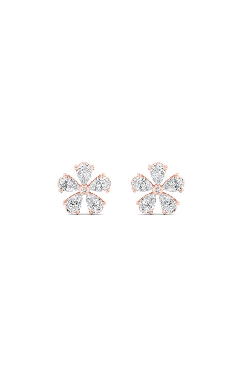 2.5Cttw Pear Shaped Lab Grown Diamond (F/VS) Fashion Earrings in 14K Gold