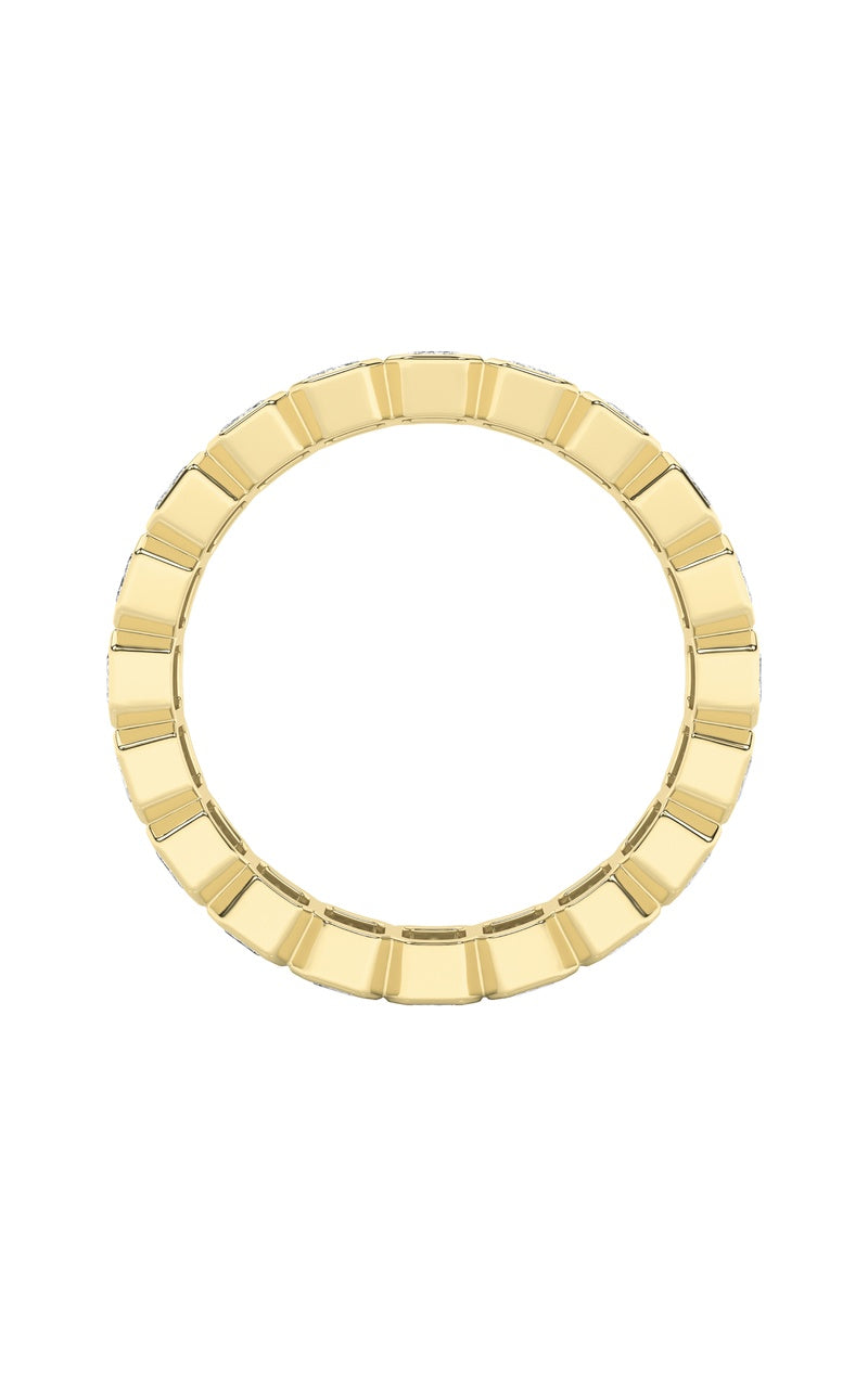 3.25Cttw Emerald Shaped Lab Grown Diamond (F/VS) Eternity Band Ring in 14K Gold