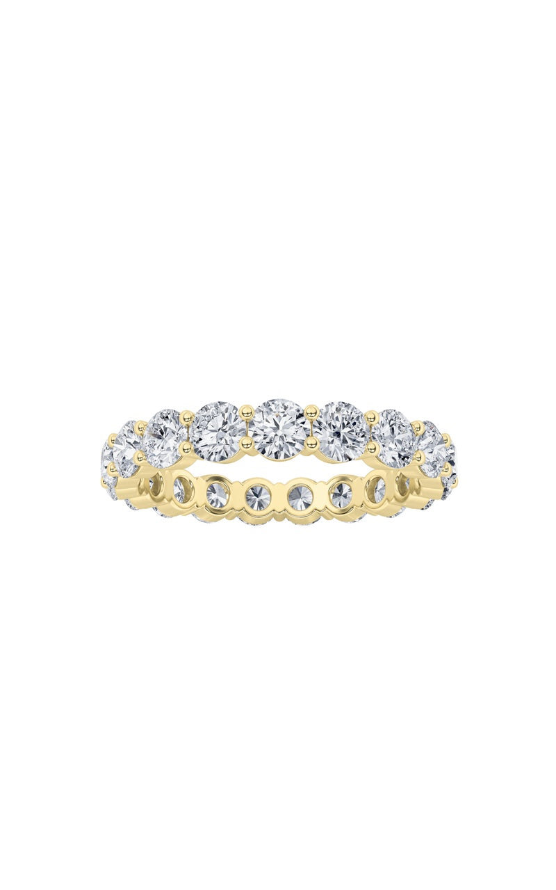 2.2Cttw Oval Shaped Lab Grown Diamond Split Prong Eternity Ring in 14K Gold (F/VS)