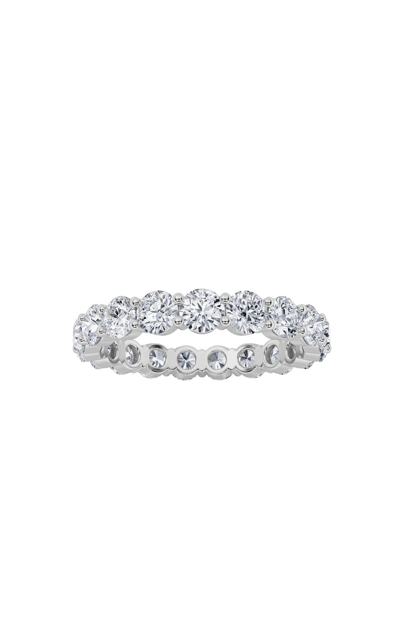 2.65Cttw Oval Shaped Lab Grown Diamond Split Prong Eternity Ring in 14K Gold (F/VS)